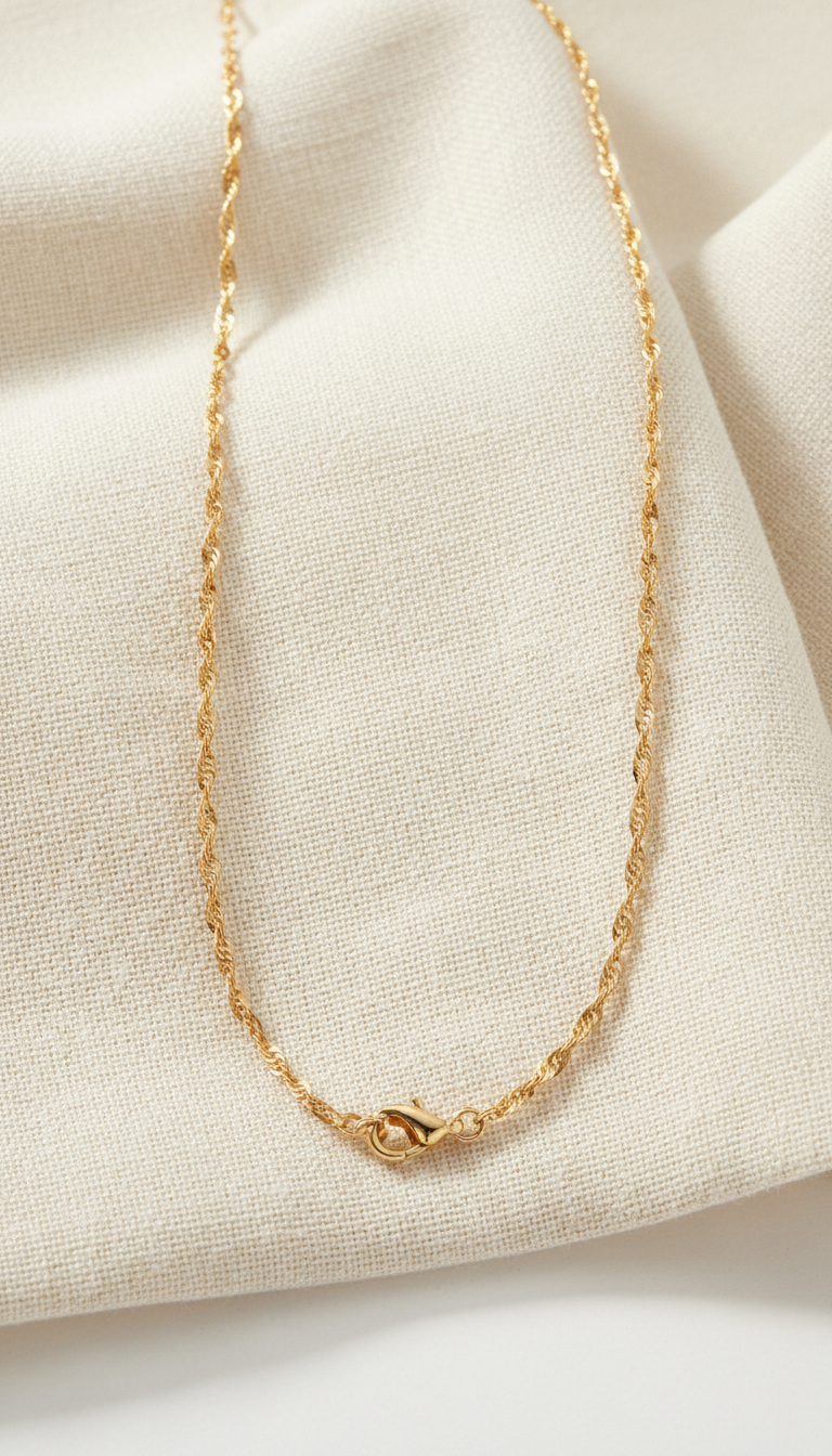 14K Solid Italian Gold Diamond Cut Cable Chain Necklace