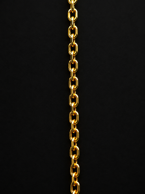 14K Solid Yellow Gold Italian Diamond Cut Cable Chain Necklace 1mm