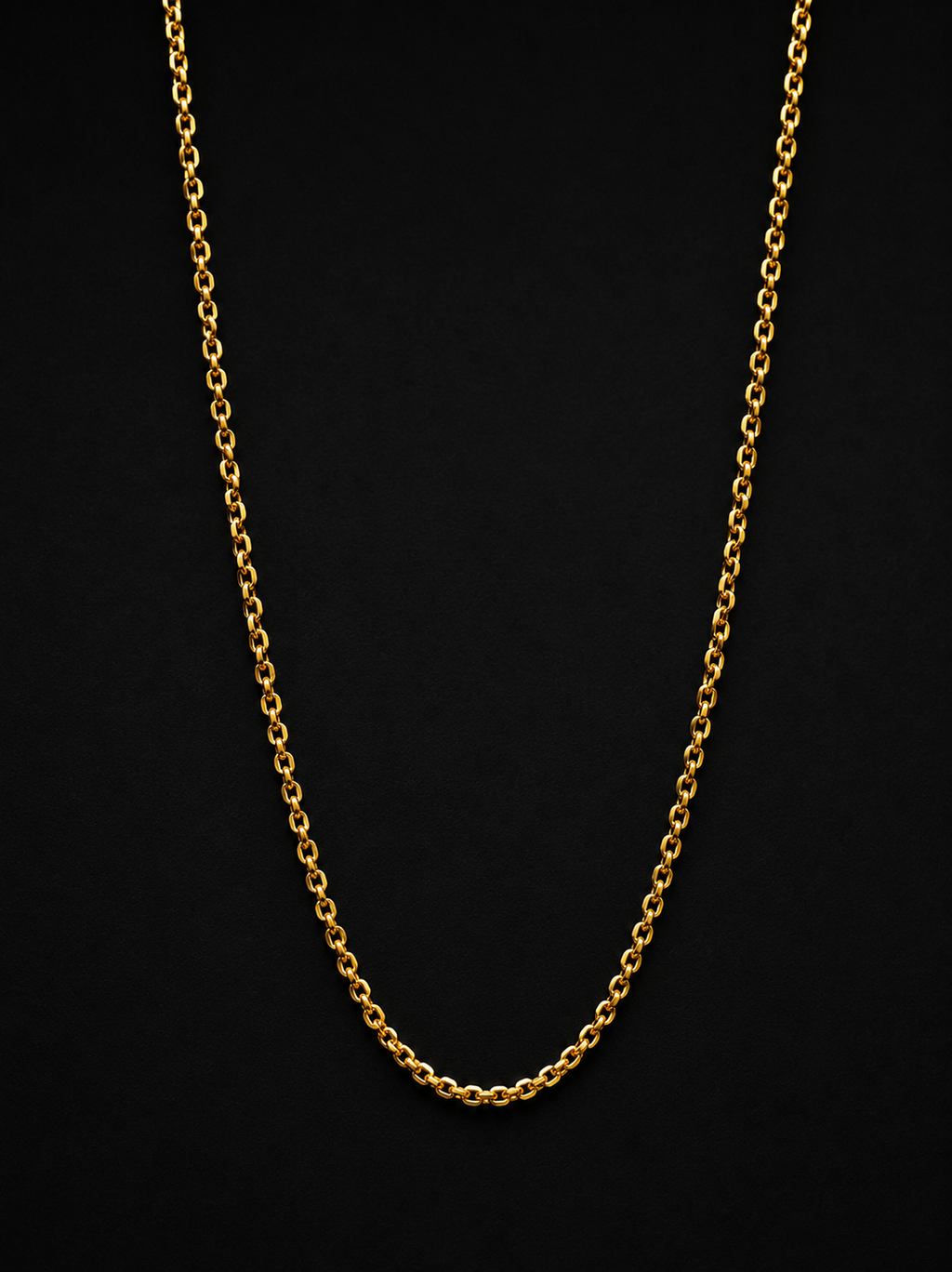 14K Solid Italian Gold Diamond Cut Cable Chain Necklace