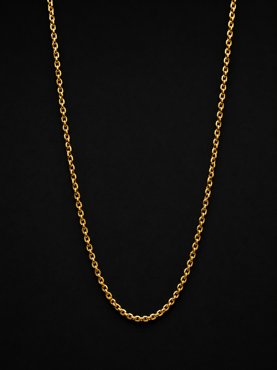 14K Solid Italian Gold Diamond Cut Cable Chain Necklace