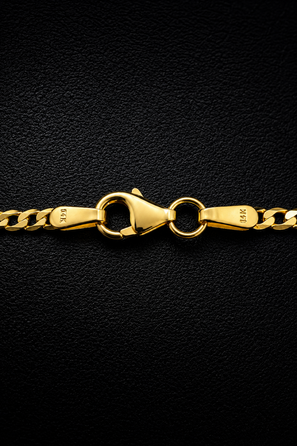 14K Solid Yellow Gold Italian Diamond Cut Figaro Chain Necklace 1.5mm