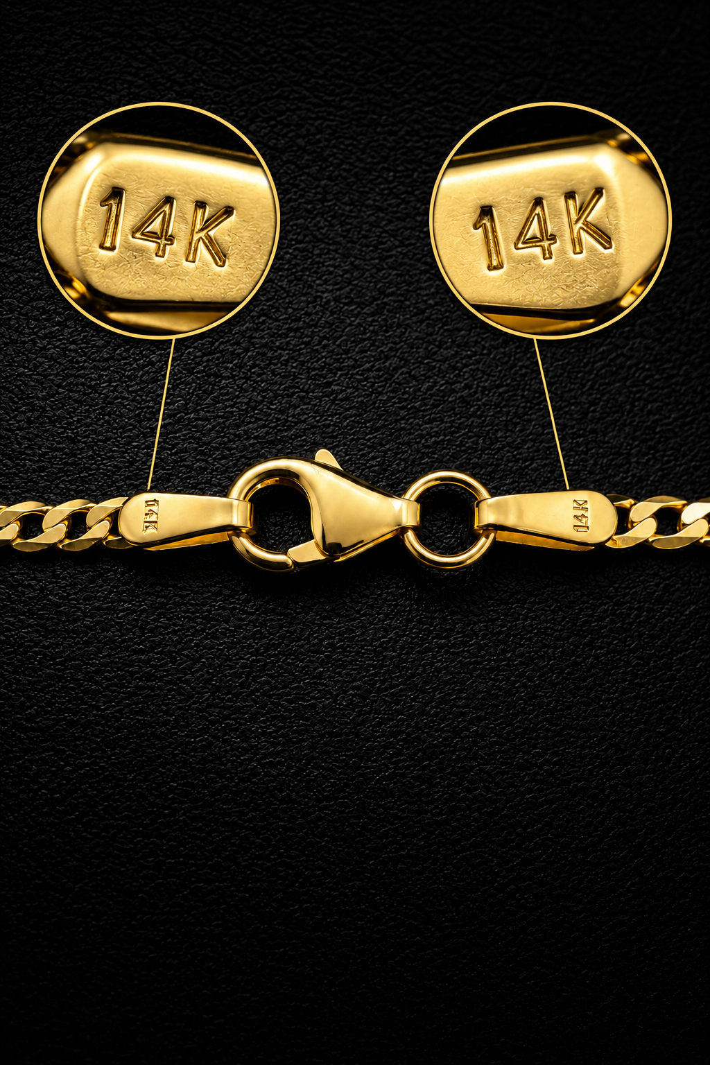 14K Solid Yellow Gold Italian Diamond Cut Figaro Chain Necklace 2mm