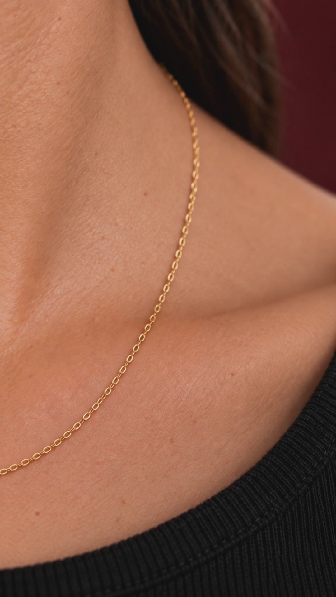 14K Solid Yellow Gold Italian Diamond Cut Cable Chain Necklace — 1mm & 1.5mm